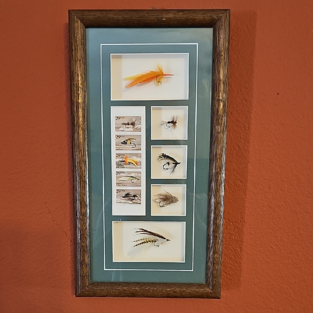 Framed Fly Fishing Lure Display